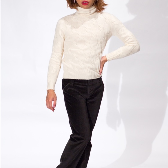 EUC Alice + Olivia Cotton Velvet Trousers Size 6 - Picture 2 of 3